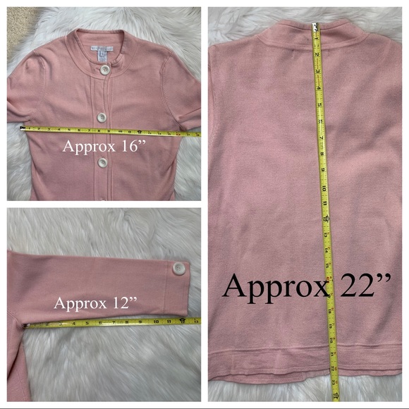 silk Design History pink cardigan w buttons NWT barbiecore - Picture 6 of 7